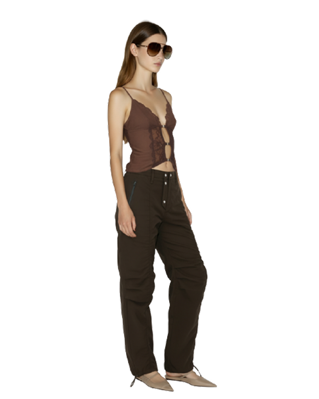 Know Wave Unisex Nylon Puckering Pants (Brown)