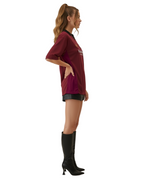 Know Wave Jersey Tee (Burgundy)