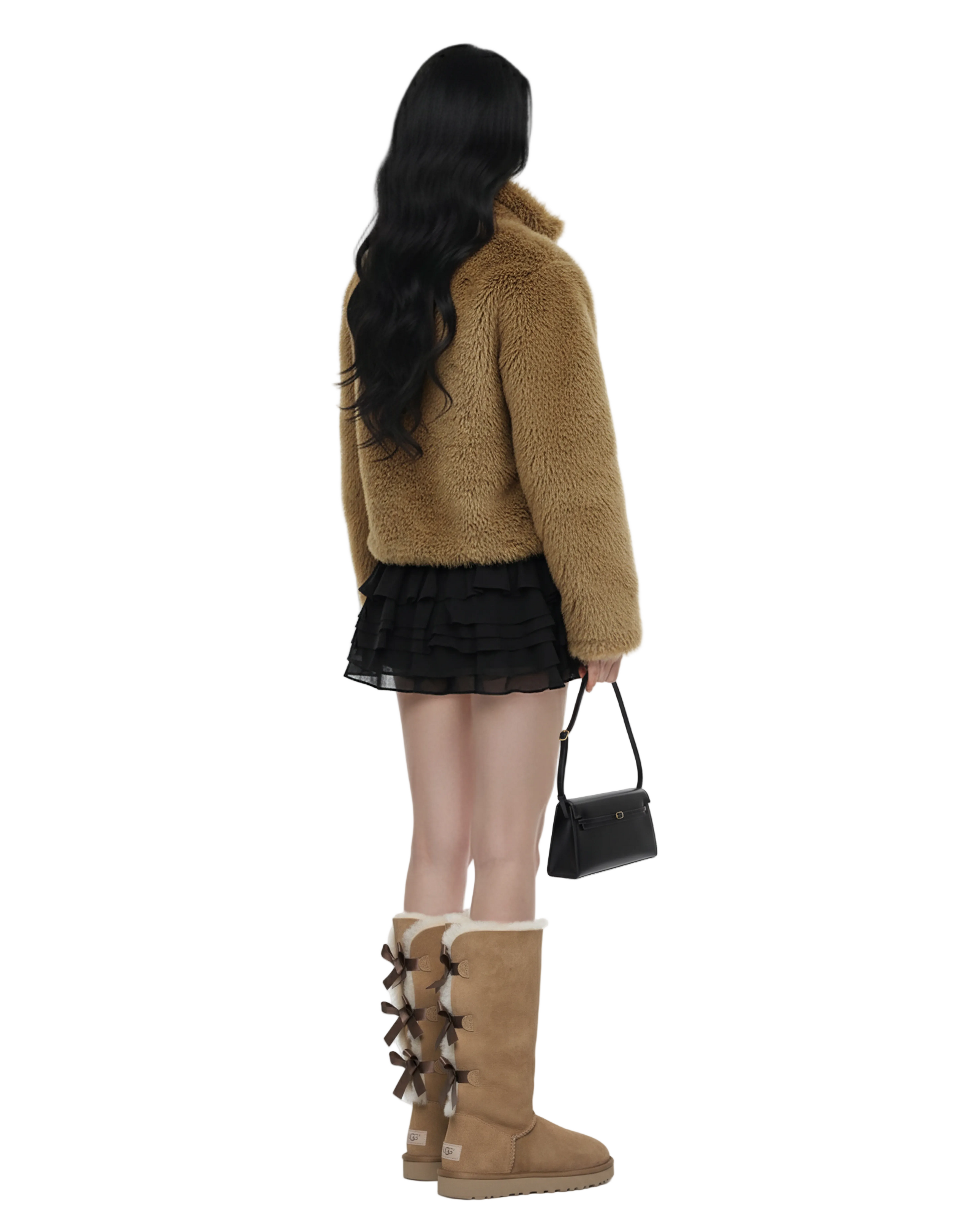 Molliolli Roy Toggle Faux Fur Jacket (Tobacco Brown)