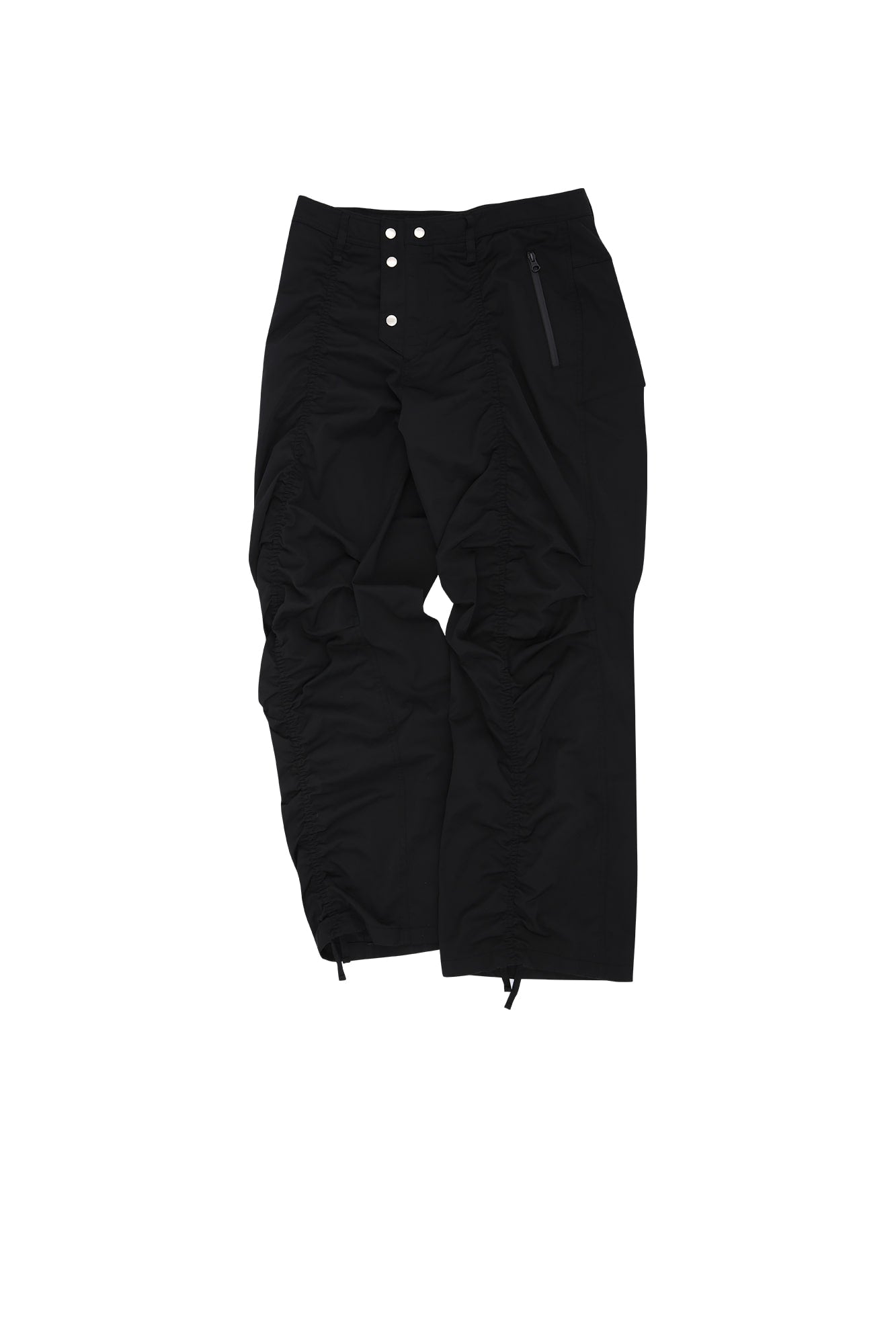 KNOW WAVE UNISEX NYLON PUCKERING PANTS (BLACK)