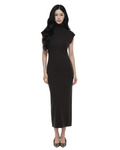 Wool Turtleneck Sleeveless Knit Maxi Dress